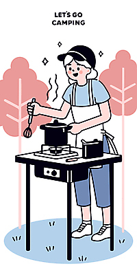 전신 나무 여자 행복 일러스트 통 아웃도어 한명 서기 미소 들기 잔디 성인 반짝임 캠핑 가스레인지 냄비 숲 조리대 힐링 거품기 캡모자 성인여자한명만 혼행 국내일러스트 AI파일 식물 모자_잡화 1 감정 모션 주방용품 레저 표정 사람 가전제품 레인지 솥 신조어 약어 여자한명만 성인여자만 파일형식 벡터