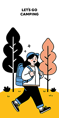 전신 나무 여자 행복 일러스트 배낭 아웃도어 한명 미소 잔디 성인 반짝임 걷기 캠핑 하이킹 숲 힐링 캡모자 성인여자한명만 혼행 국내일러스트 AI파일 식물 모자_잡화 1 감정 가방 모션 레저 표정 사람 신조어 약어 여자한명만 성인여자만 파일형식 벡터