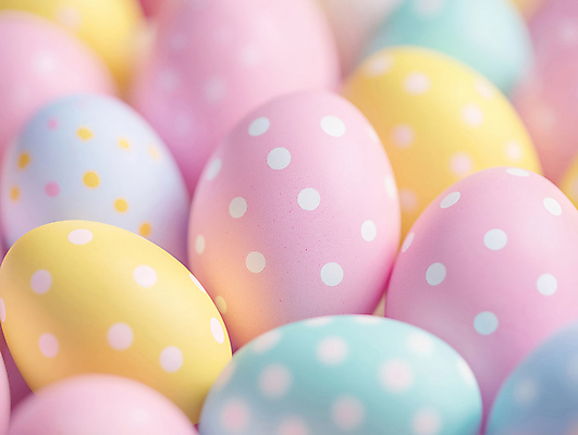 JPG 편집이미지 사람없음 컬러풀 물방울무늬 여러개 부활절계란 파스텔톤 편집실사 AI포토 AI콘텐츠 컬러 다수 무늬 부활절 계란 CG 파일형식