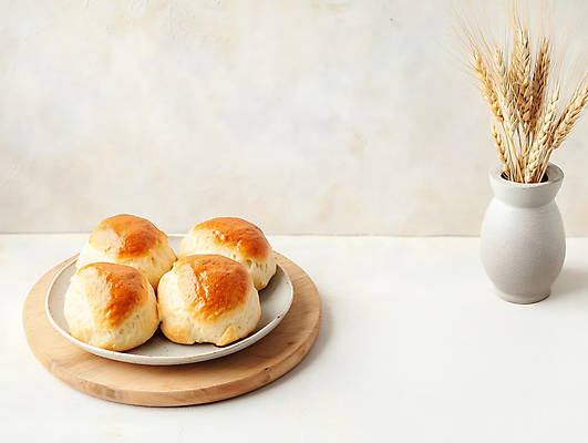 JPG 편집이미지 접시 화분 식탁 아침 도마 따뜻함 사람없음 햇빛 우유 밀 대리석 베이지색 브리오슈 맛있는 편집실사 AI포토 AI콘텐츠 주간 식기 빵 컬러 재료 탁자 주방용품 유제품 곡류 태양 CG 파일형식