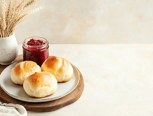 JPG 식물 편집이미지 접시 화분 식탁 따뜻함 사람없음 병 브런치 대리석 딸기잼 베이지색 브리오슈 맛있는 편집실사 AI포토 AI콘텐츠 식기 빵 컬러 재료 탁자 식사 잼 CG 파일형식