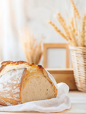 JPG 편집이미지 식탁 단면 사람없음 햇빛 바구니 밀 천 베이지색 맛있는 사워도우 편집실사 AI포토 AI콘텐츠 빵 컬러 탁자 곡류 태양 직물 CG 파일형식