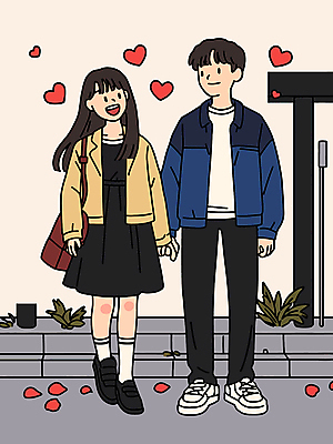 전신 여자 남자 꽃잎 행복 가방 일러스트 거리 사랑 미소 성인 두명 장미 걷기 손잡기 로맨틱 하트 로즈데이 성인만 국내일러스트 AI파일 모양 잡화 꽃 감정 컨셉 모션 데이이벤트 표정 사람 파일형식 벡터