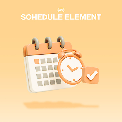 PSD 아이콘 관리 사람없음 3D아이콘 3D 주황색 자명종 달력 시간 계획 체크표시 편집3D 시계 컬러 컨셉 알람 디지털합성 확인 파일형식