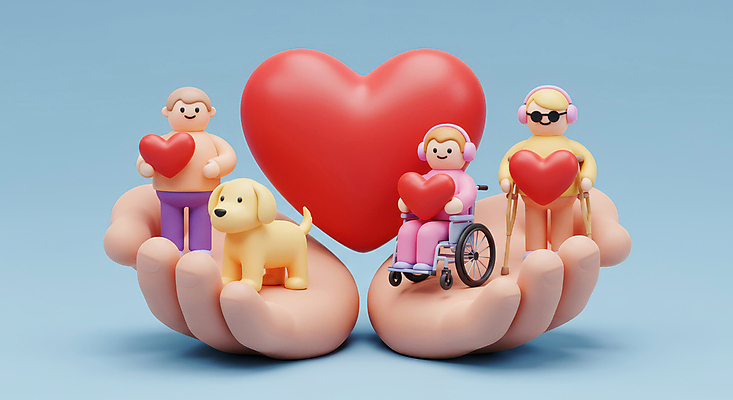 JPG 전신 편집이미지 손 남자 사랑 미소 들기 앉기 성인 신체부위 세명 파란색 선글라스 3D 헤드폰 하트 잡기 강아지 휠체어 목발 성인남자만 편집3D AI컴퓨터그래픽 AI콘텐츠 모양 감정 안경 컬러 음향기기 의료기기 모션 표정 사람 반려동물 개 디지털합성 남자만 성인만 파일형식