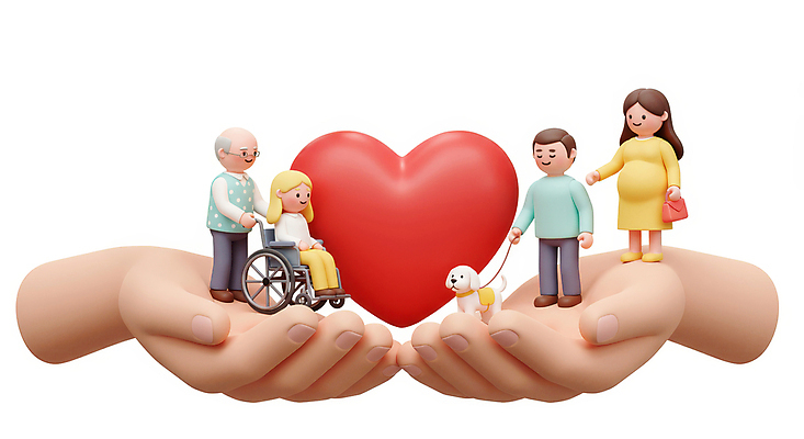 JPG 전신 편집이미지 손 여자 할아버지 노년 남자 사랑 미소 들기 앉기 여러명 성인 신체부위 3D 손들기 눈감음 핸드백 하트 잡기 강아지 휠체어 목줄 편집3D AI컴퓨터그래픽 AI콘텐츠 모양 감정 다수 가방 모션 표정 사람 반려동물 개 디지털합성 파일형식 반려용품