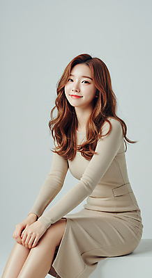 JPG 모델 편집이미지 응시 여자 포즈 한명 미소 앉기 성인 회색 손모으기 의료성형뷰티 성인여자한명만 편집실사 AI인물포토 AI콘텐츠 1 시선 컬러 모션 표정 사람 손짓 CG 여자한명만 성인여자만 파일형식 AI포토