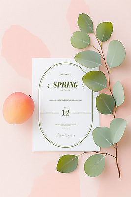 PSD 템플릿 분홍색 잎 사람없음 봄 청첩장 초대장 복숭아 이미지템플릿 식물 계절 컬러 과일 카드_감사 파일형식