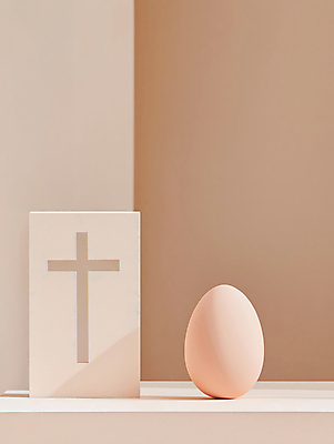JPG 편집이미지 기독교 십자가 사람없음 부활절계란 베이지색 편집실사 AI포토 AI콘텐츠 종교 컬러 부활절 계란 CG 파일형식