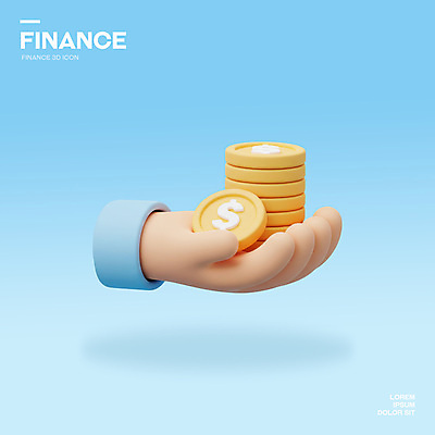 PSD 아이콘 손 하늘색 들기 신체부위 3D아이콘 3D 달러 오브젝트 은행 동전탑 돈 모션 사람 금융 파란색 쌓기 동전 디지털합성 파일형식