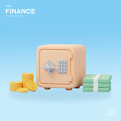 PSD 아이콘 하늘색 지폐 사람없음 3D아이콘 3D 돈다발 오브젝트 은행 금고 동전탑 돈 금융 파란색 쌓기 동전 디지털합성 파일형식