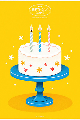 PSD 꽃 일러스트 촛불 사람없음 노란색 생일 생일케이크 생일축하 생일초 케이크스탠드 국내일러스트 식물 기념일 컬러 초 케이크 축하 받침대 파일형식