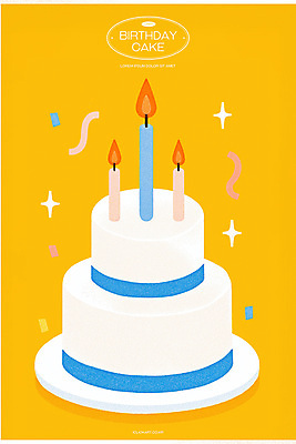 PSD 접시 일러스트 촛불 사람없음 반짝임 노란색 생일 생일케이크 꽃가루 생일축하 생일초 국내일러스트 식기 기념일 컬러 초 모션 케이크 축하 가루 파일형식