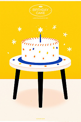 PSD 꽃 일러스트 촛불 사람없음 노란색 생일 생일케이크 생일축하 생일초 스프링클 케이크스탠드 국내일러스트 식물 기념일 컬러 초 장식 케이크 축하 받침대 파일형식