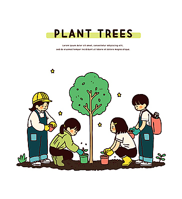전신 여자 남자 화분 어린이 장갑 가방 일러스트 미소 들기 소녀 소년 여러명 반짝임 자연보호 흙 식목일 나무심기 웅크림 묘목 캡모자 어린이만 국내일러스트 AI파일 나무 모자_잡화 잡화 기념일 다수 모션 자연 표정 사람 보호 심기 파일형식 벡터