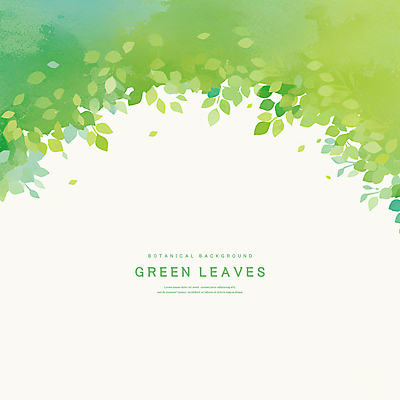 PSD 백그라운드 잎 일러스트 수채화 사람없음 연두색 카피스페이스 국내일러스트 식물 초록색 공백 파일형식