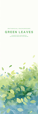 PSD 백그라운드 잎 일러스트 수채화 사람없음 연두색 카피스페이스 국내일러스트 식물 초록색 공백 파일형식