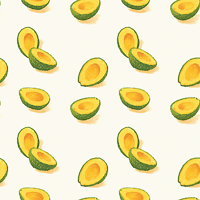 JPG 백그라운드 패턴 일러스트 단면 사람없음 연두색 드로잉 아보카도 국내일러스트 AI일러스트 AI콘텐츠 무늬 과일 미술 초록색 파일형식