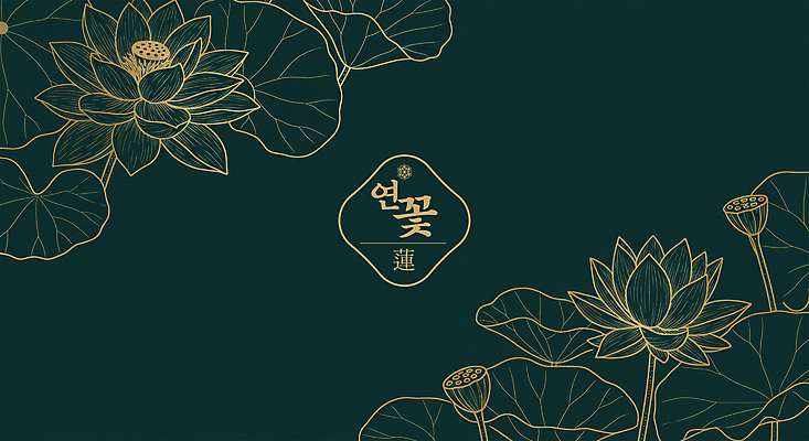 PSD 백그라운드 불교 라인일러스트 일러스트 사람없음 전통문양 부처님오신날 금색 라인아트 연잎 연밥 국내일러스트 전통 문양 기념일 종교 선 컬러 잎 연꽃 파일형식