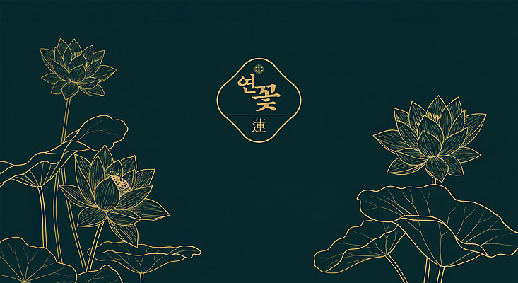 PSD 백그라운드 불교 라인일러스트 일러스트 사람없음 전통문양 부처님오신날 금색 라인아트 연잎 연밥 국내일러스트 전통 문양 기념일 종교 선 컬러 잎 연꽃 파일형식