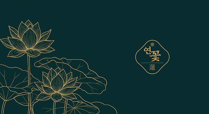 PSD 백그라운드 불교 라인일러스트 일러스트 연꽃 사람없음 전통문양 부처님오신날 금색 라인아트 연잎 국내일러스트 전통 문양 기념일 꽃 종교 선 컬러 잎 파일형식