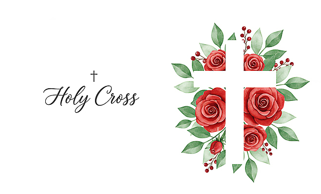 PSD 열매 기독교 십자가 잎 일러스트 사람없음 장미 천주교 신성 국내일러스트 식물 꽃 종교 파일형식