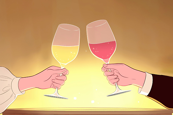 JPG 손 커플 와인잔 일러스트 화이트데이 탁자 발렌타인데이 들기 손짓 이벤트 신체부위 빛 와인 로맨틱 건배 국내일러스트 AI일러스트 AI콘텐츠 가구 컨셉 술잔 관계 모션 데이이벤트 주류 사람 파일형식