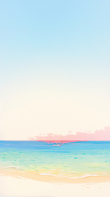 JPG 구름 물결 일러스트 하늘 해변 사람없음 모래사장 노을 여름풍경 감성 파스텔톤 국내일러스트 AI일러스트 AI콘텐츠 자연요소 바다 컬러 컨셉 풍경 파일형식 여름_계절