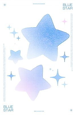 PSD 별 백그라운드 일러스트 수채화 사람없음 파란색 반짝임 몽환 국내일러스트 자연요소 컬러 컨셉 모션 파일형식