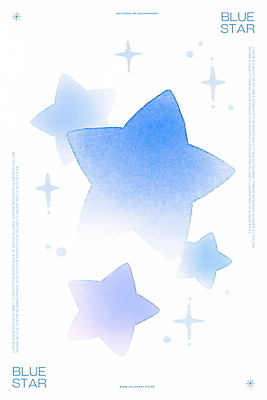 PSD 별 백그라운드 일러스트 수채화 사람없음 파란색 반짝임 몽환 국내일러스트 자연요소 컬러 컨셉 모션 파일형식