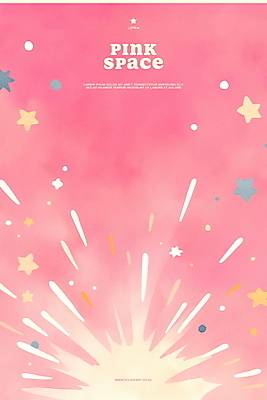 PSD 분홍색 일러스트 수채화 폭죽 사람없음 빛 폭발 몽환 국내일러스트 컬러 컨셉 파일형식