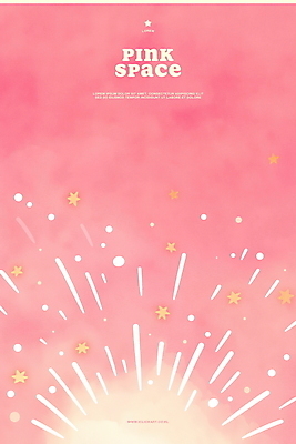 PSD 분홍색 일러스트 수채화 폭죽 사람없음 빛 폭발 몽환 국내일러스트 컬러 컨셉 파일형식
