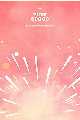 PSD 분홍색 일러스트 수채화 폭죽 사람없음 빛 폭발 몽환 국내일러스트 컬러 컨셉 파일형식