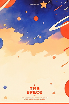 PSD 별 백그라운드 일러스트 수채화 사람없음 주황색 행성 남색 감성 몽환 카피스페이스 국내일러스트 자연요소 컬러 컨셉 우주 공백 파일형식