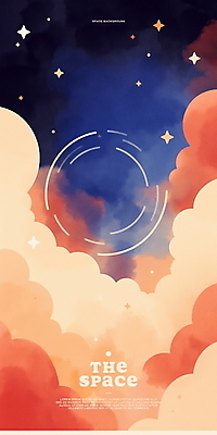 PSD 구름 백그라운드 일러스트 수채화 사람없음 반짝임 주황색 남색 감성 몽환 국내일러스트 자연요소 컬러 컨셉 모션 파일형식