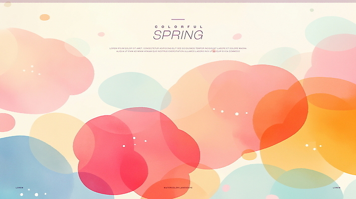 PSD 백그라운드 일러스트 봄꽃 추상 수채화 사람없음 겹침 다홍색 국내일러스트 꽃 컬러 무늬 봄 파일형식