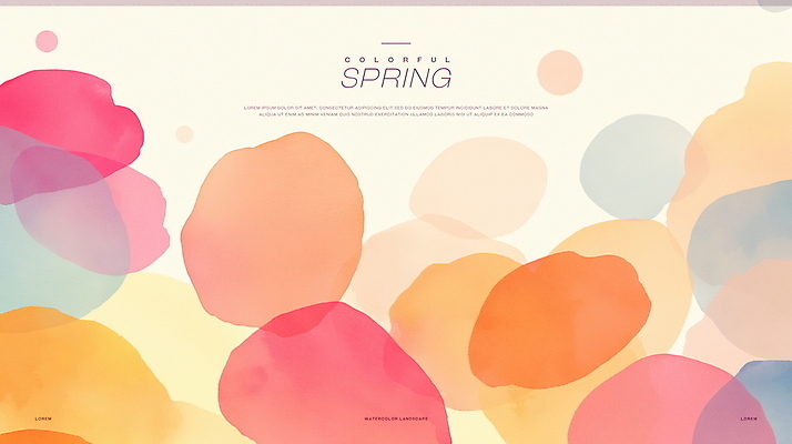 PSD 백그라운드 일러스트 추상 수채화 사람없음 봄 겹침 다홍색 국내일러스트 계절 컬러 무늬 파일형식