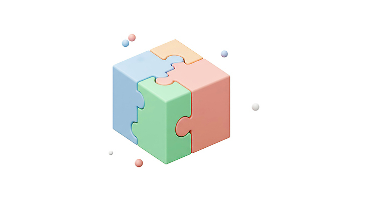 PSD 편집이미지 비즈니스 사람없음 3D 퍼즐 큐브 엘리먼트 편집3D 디지털합성 파일형식