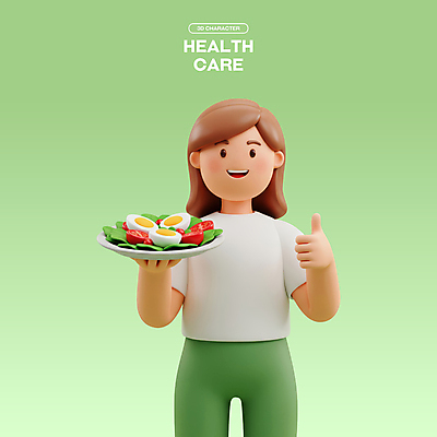 PSD 편집이미지 접시 여자 다이어트 토마토 3D캐릭터 한명 미소 들기 성인 초록색 3D 건강관리 샐러드 양상추 따봉 삶은계란 건강식 성인여자한명만 식단관리 편집3D 캐릭터 1 식기 음식 컬러 채소 모션 표정 건강 관리 사람 계란 최고 계란요리 디지털합성 여자한명만 성인여자만 파일형식