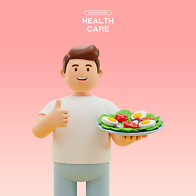 PSD 편집이미지 접시 남자 분홍색 다이어트 토마토 3D캐릭터 한명 미소 들기 성인 3D 건강관리 샐러드 양상추 따봉 삶은계란 건강식 성인남자한명만 식단관리 편집3D 캐릭터 1 식기 음식 컬러 채소 모션 표정 건강 관리 사람 계란 최고 계란요리 디지털합성 남자한명만 성인남자만 파일형식
