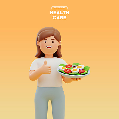 PSD 편집이미지 접시 여자 다이어트 토마토 3D캐릭터 한명 미소 들기 성인 노란색 3D 건강관리 샐러드 양상추 따봉 삶은계란 건강식 성인여자한명만 식단관리 편집3D 캐릭터 1 식기 음식 컬러 채소 모션 표정 건강 관리 사람 계란 최고 계란요리 디지털합성 여자한명만 성인여자만 파일형식