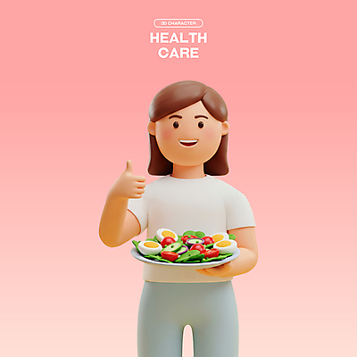 PSD 편집이미지 접시 여자 분홍색 다이어트 토마토 3D캐릭터 한명 미소 들기 성인 3D 건강관리 샐러드 양상추 따봉 삶은계란 건강식 성인여자한명만 식단관리 편집3D 캐릭터 1 식기 음식 컬러 채소 모션 표정 건강 관리 사람 계란 최고 계란요리 디지털합성 여자한명만 성인여자만 파일형식