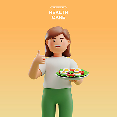 PSD 편집이미지 접시 여자 다이어트 토마토 3D캐릭터 한명 미소 들기 성인 노란색 3D 건강관리 샐러드 양상추 따봉 삶은계란 건강식 성인여자한명만 식단관리 편집3D 캐릭터 1 식기 음식 컬러 채소 모션 표정 건강 관리 사람 계란 최고 계란요리 디지털합성 여자한명만 성인여자만 파일형식