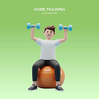 전신 PSD 편집이미지 남자 다이어트 3D캐릭터 한명 미소 들기 앉기 성인 초록색 운동복 3D 건강관리 아령 짐볼 성인남자한명만 홈트레이닝 편집3D 캐릭터 1 옷 컬러 모션 표정 건강 관리 사람 운동 디지털합성 남자한명만 성인남자만 파일형식