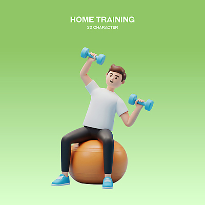 전신 PSD 편집이미지 남자 다이어트 3D캐릭터 한명 미소 들기 앉기 성인 초록색 운동복 3D 건강관리 아령 짐볼 성인남자한명만 홈트레이닝 편집3D 캐릭터 1 옷 컬러 모션 표정 건강 관리 사람 운동 디지털합성 남자한명만 성인남자만 파일형식
