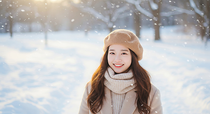 JPG 편집이미지 공원 여자 장갑 겨울 자연 갈색머리 따뜻함 한명 미소 성인 야외 햇빛 뷰티 스카프 코트 눈 감성 베레모 눈내림 의료성형뷰티 성인여자한명만 편집실사 AI인물포토 AI콘텐츠 자연요소 모자_잡화 1 헤어스타일 잡화 계절 공공시설 컨셉 날씨 눈_날씨 표정 사람 태양 목도리 외투 CG 생태계 여자한명만 성인여자만 파일형식 AI포토