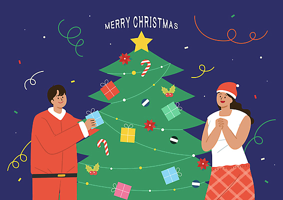 PSD 여자 남자 별 일러스트 산타모자 산타옷 미소 들기 성인 두명 선물상자 민소매 크리스마스트리 남색 주기 꽃가루 손모으기 포인세티아 알전구 지팡이사탕 호랑가시나무열매 성인만 국내일러스트 자연요소 모자_잡화 옷 열매 꽃 컬러 상의 크리스마스 전구 모션 표정 사탕 선물 사람 손짓 상자 가루 파일형식