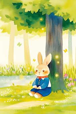 JPG 전신 나무 동물 한마리 나비 꽃밭 일러스트 자연 동화 밝음 잔디 사람없음 햇빛 귀여움 기댐 개울 토끼캐릭터 힐링 반딧불이 봄소풍 국내일러스트 AI일러스트 AI콘텐츠 식물 1 꽃 동물캐릭터 곤충 컨셉 모션 강 태양 소풍 봄 토끼 생태계 파일형식