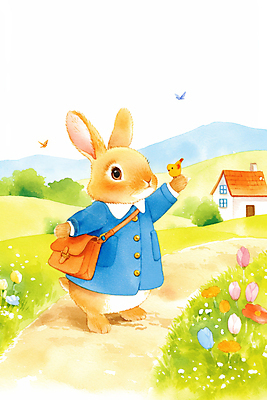 JPG 전신 한마리 응시 길 꽃밭 가방 일러스트 자연 조류 동화 산 주택 밝음 잔디 사람없음 햇빛 귀여움 언덕 토끼캐릭터 힐링 봄소풍 국내일러스트 AI일러스트 AI콘텐츠 식물 동물 1 시선 잡화 꽃 동물캐릭터 컨셉 건물 태양 소풍 봄 토끼 생태계 파일형식