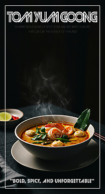 PSD 편집이미지 그릇 새우 요리 사람없음 검은색 식사 전통음식 고수 수증기 해산물 국물 그릇받침대 맛있는 똠얌꿍 이미지편집 전통 식기 음식 컬러 갑각류 받침대 향신료 태국음식 파일형식